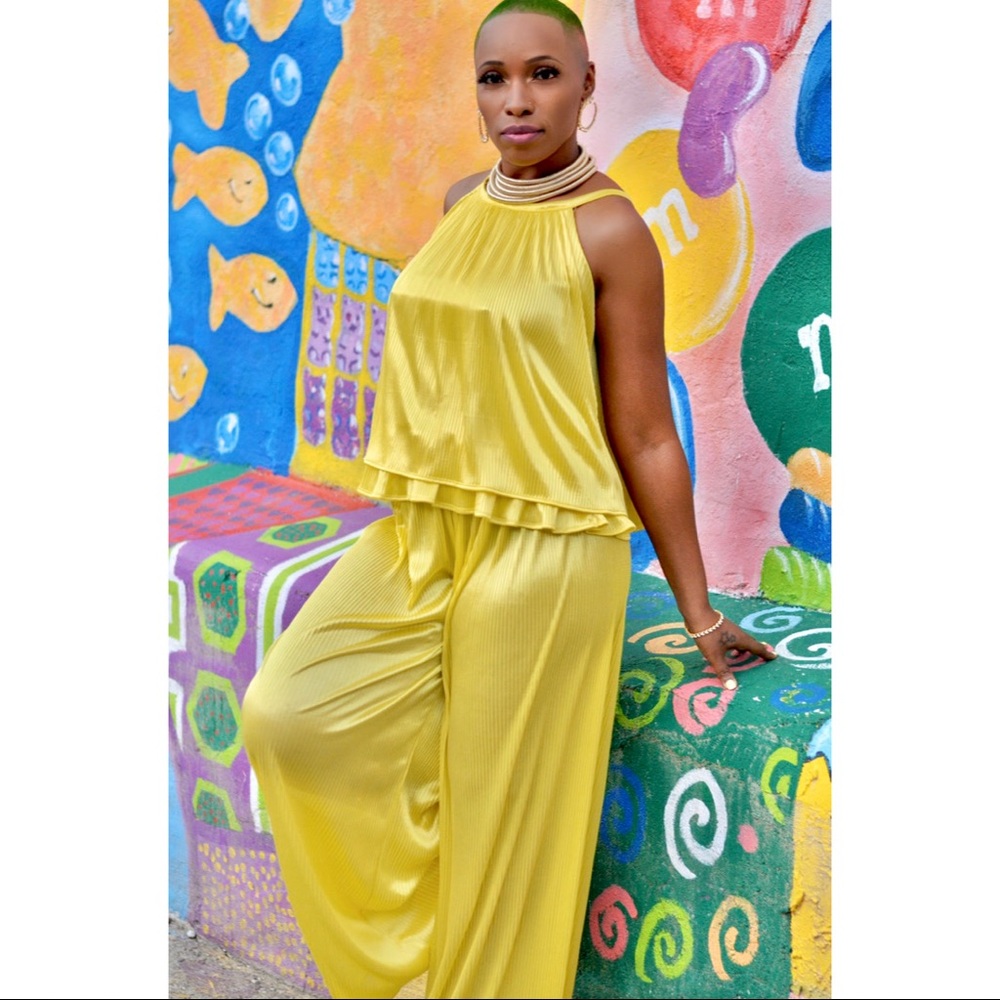 Satin Two piece pant set